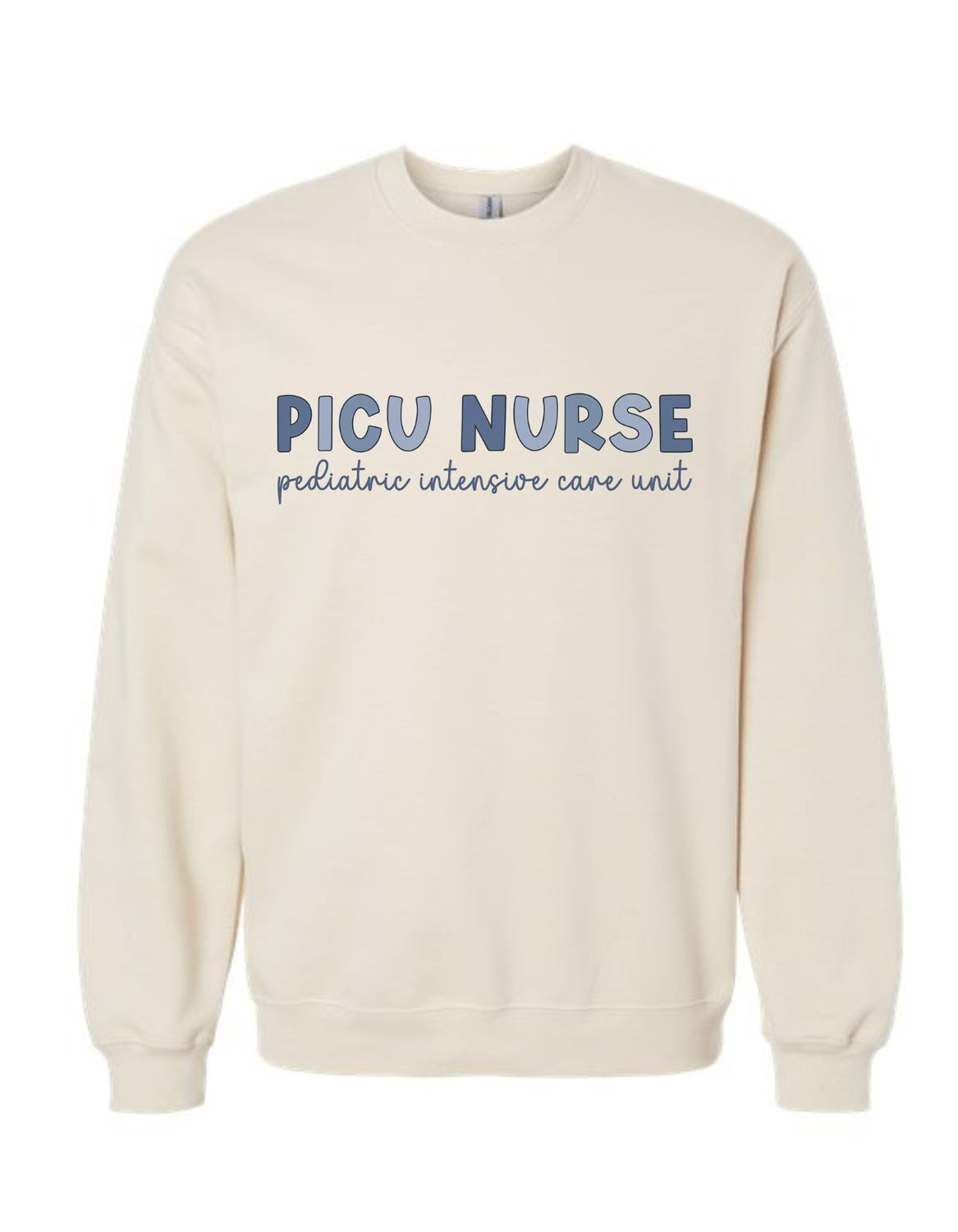PICU Nurse Crewneck Collection – Handcrafted Comfort for Pediatric Heroes