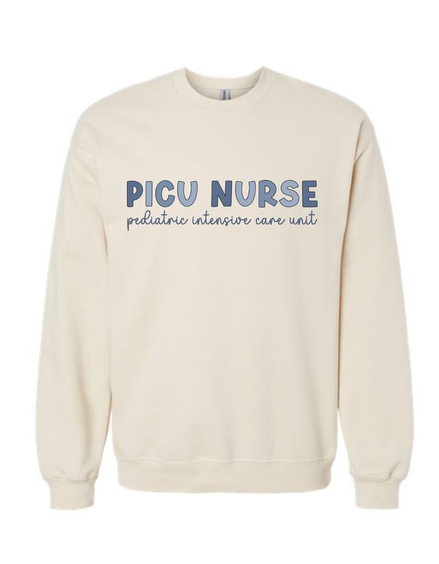 PICU Nurse Crewneck Collection – Handcrafted Comfort for Pediatric Heroes