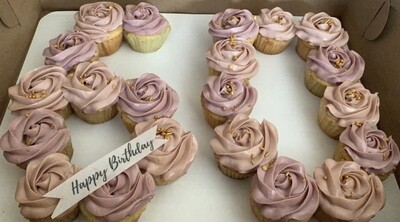 Number Shaped Cupcakes
