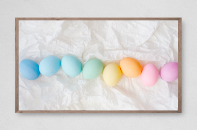Samsung Frame TV Art, Colored Eggs Easter Instant Download