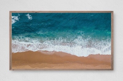 Samsung Frame TV Art, Ocean and Beach From Above, Instant Download, Digital Download