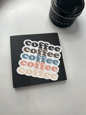 Coffee Rainbow Sticker
