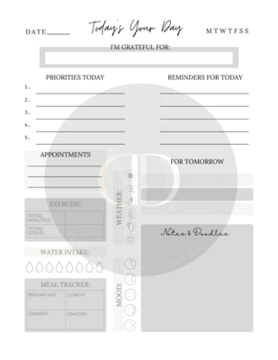 Daily Planner Digital Download - Commercial Use License