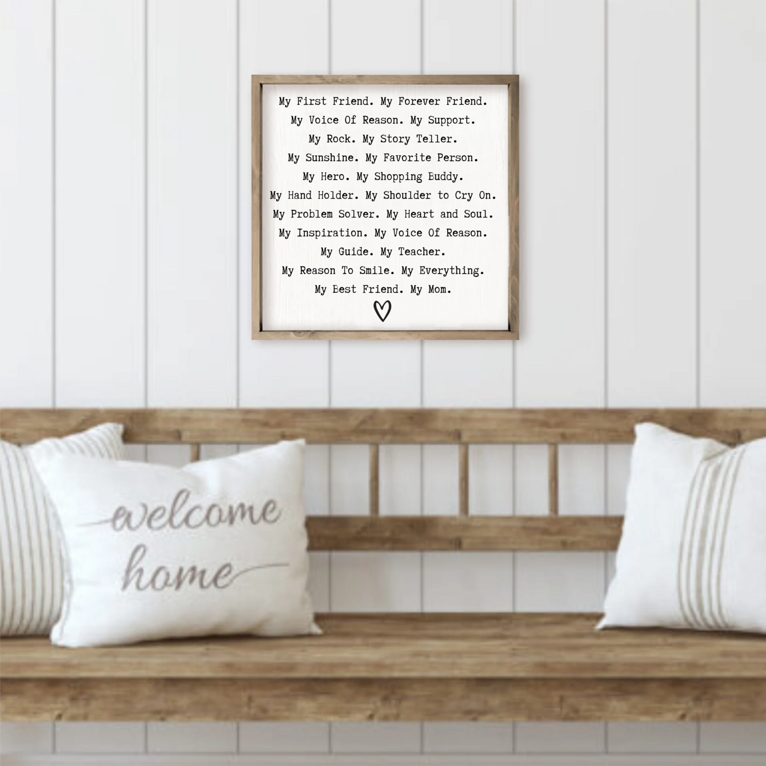 Personalized Gifts for Mom | My Mom My Best Friend Farmhouse Sign