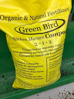 1-cuft Bag of Green Bird Organic Chicken Manure Compost
