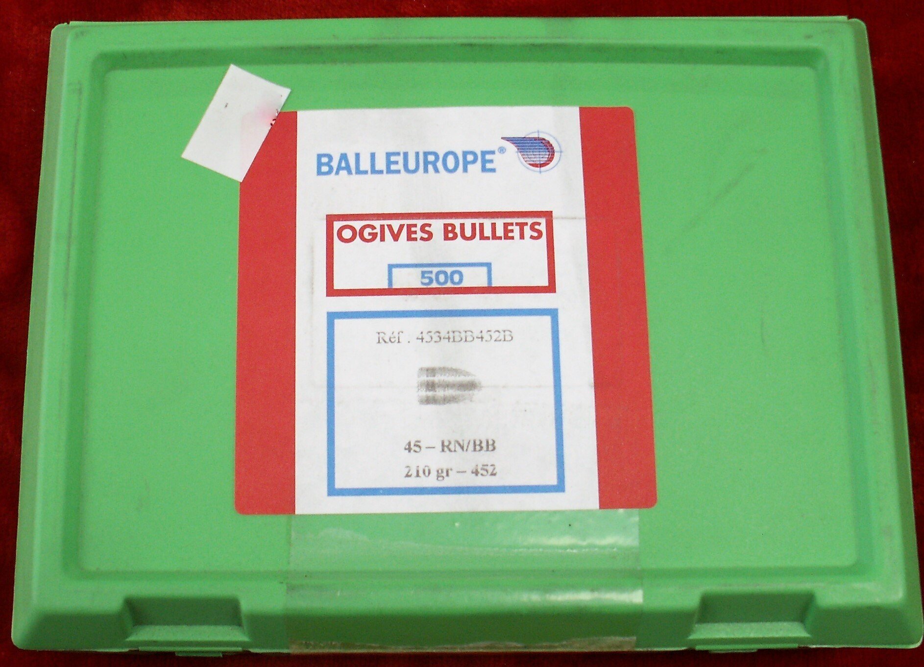 OGIVES BALLE EUROPE CAL 45 RN 210GR CAL 452 X500