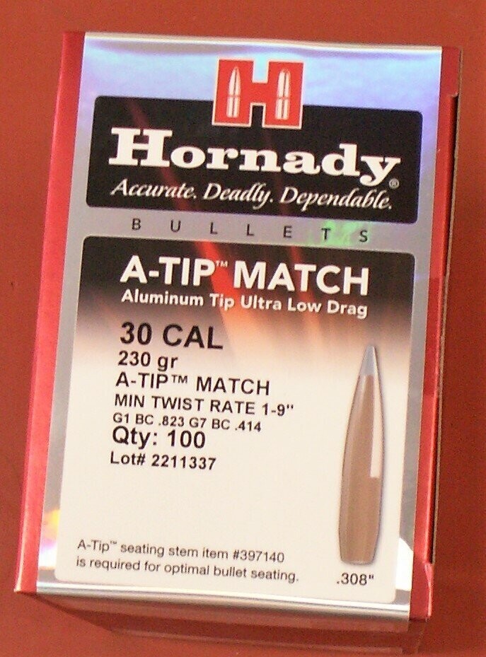 HORNADY A-TYPE MATCH CAL 30-230GRS