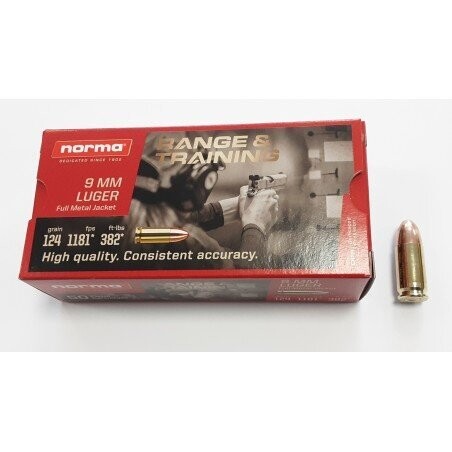 9X19 NORMA FMJ 124gr X50