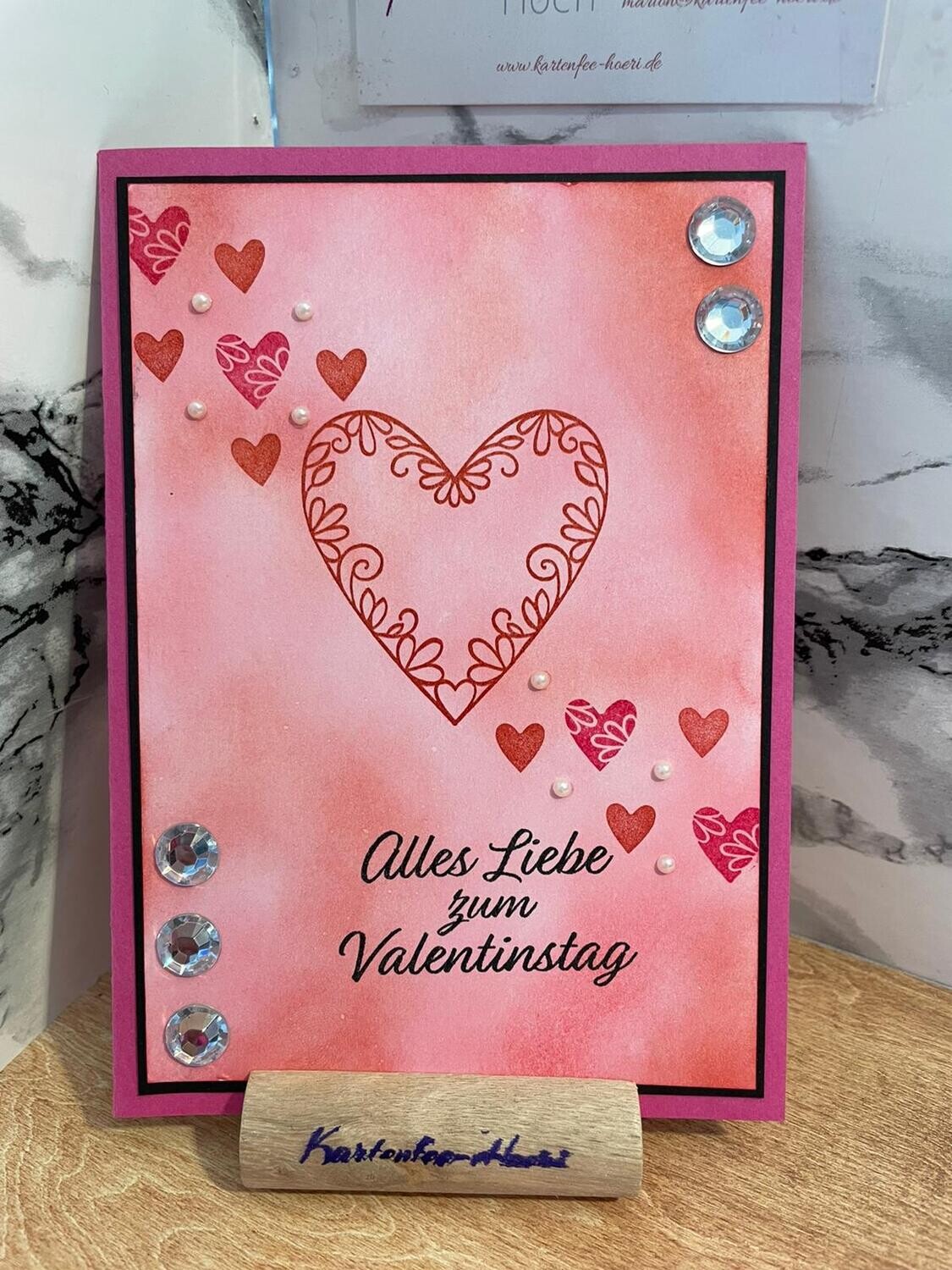 Karte zum Valentinstag