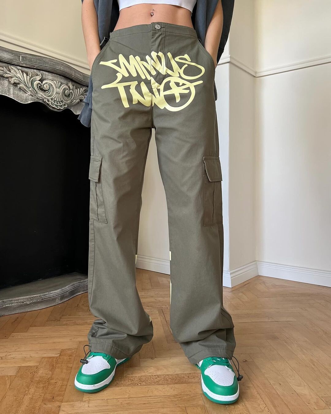 Khaki Munis Two Unisex Cargo Pants