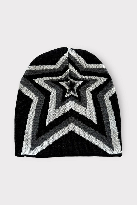 Black Nested Stars Beanie