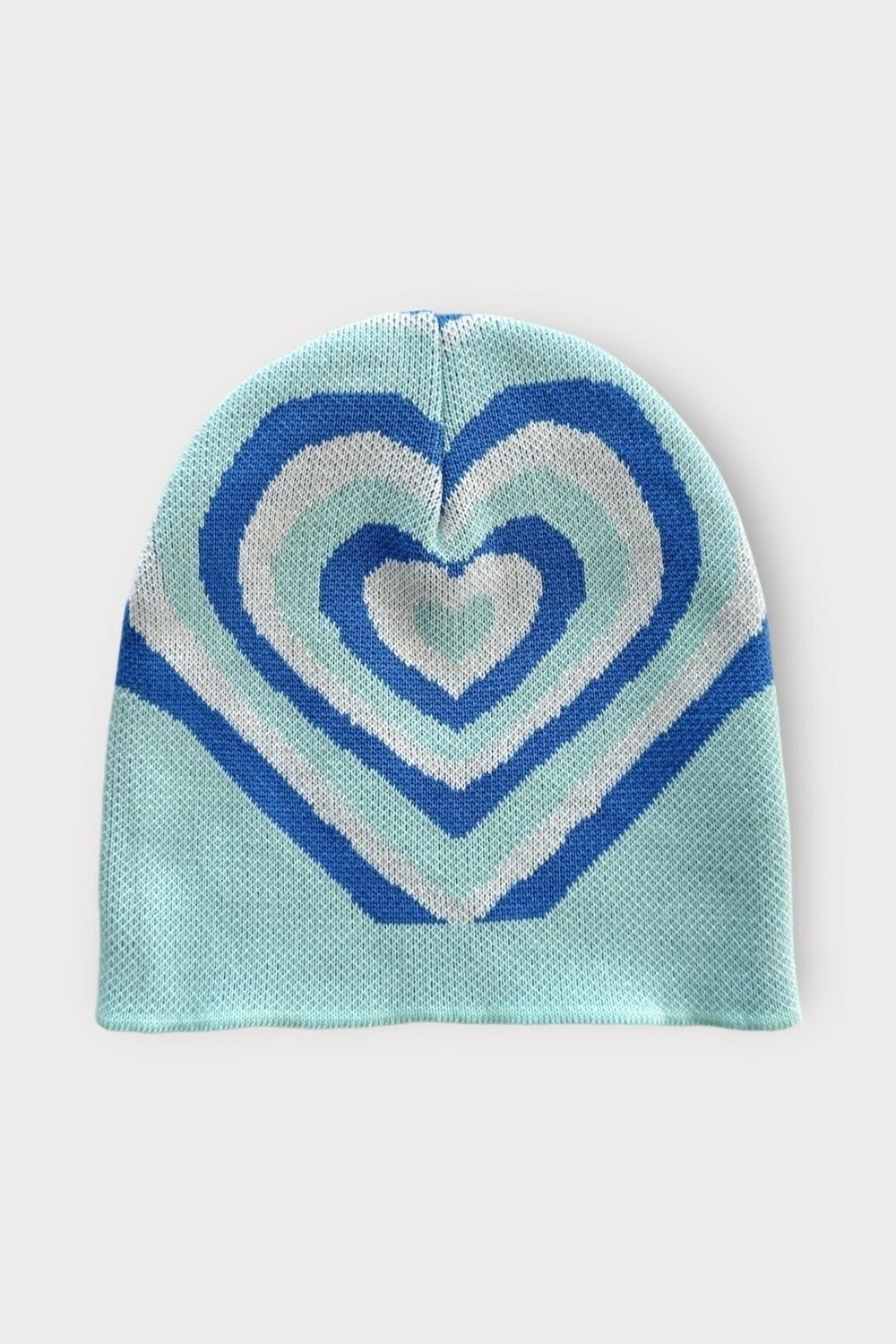 Blue Nested Hearts Beanie