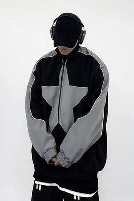 Star Y2K Streetwear Track-Jacket