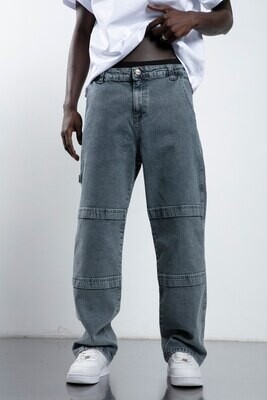 Stripe Detailed Baggy Jeans