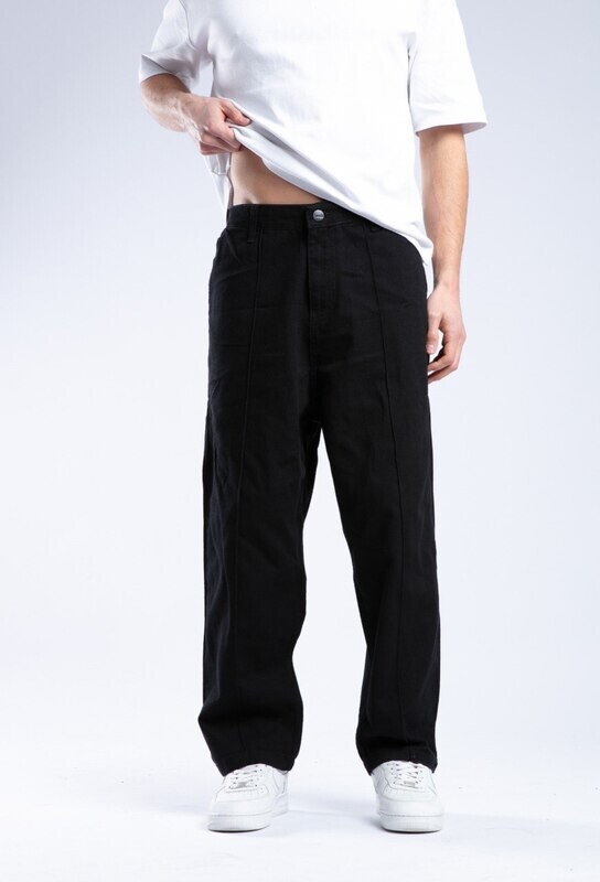 Striped Black Baggy Jeans