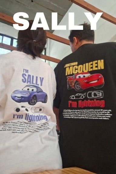 White Sally Cars Unisex Tshirt