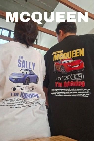 Black McQueen Cars Tshirt