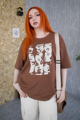 Brown Collage Faces Unisex Tshirt