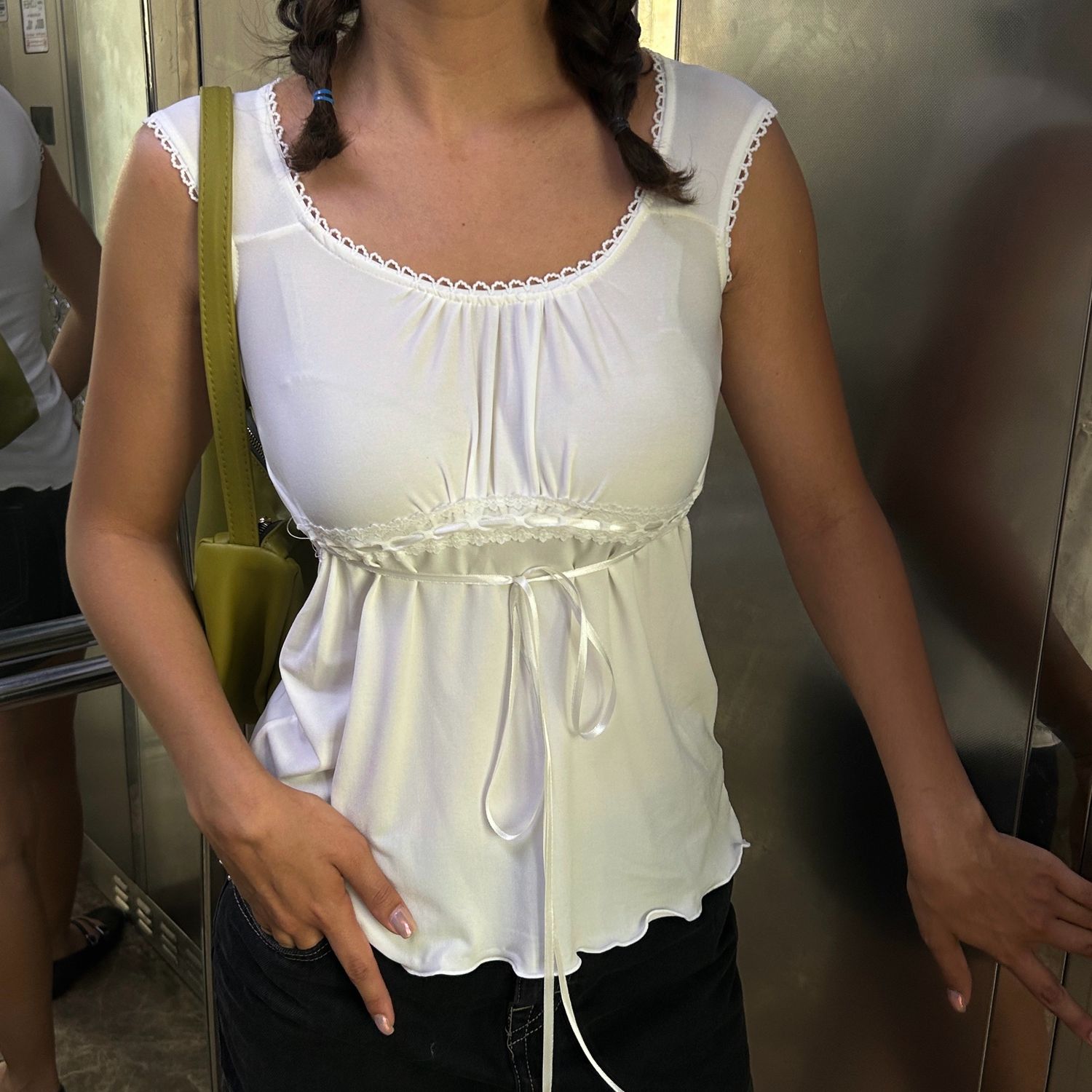 Plain Cream Boat Neck Short Sleeve Blouse