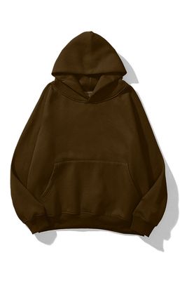 Basic Brown Extra Oversized Unisex Hoodie