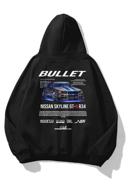Bullet Fast and Furious Extra Oversized Unisex Hoodie