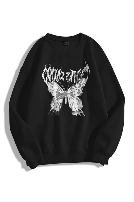 Punk Butterfly Extra Oversized Unisex Sweatshirt