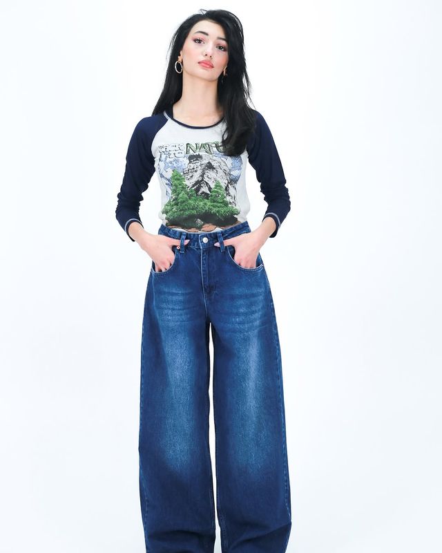 Blue Tinted Extra Baggy Jeans