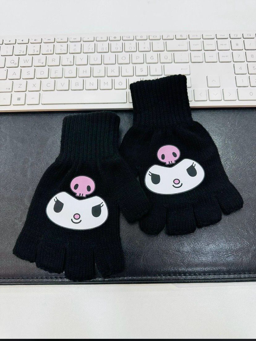 Kuromi Cutout Finger  Gloves