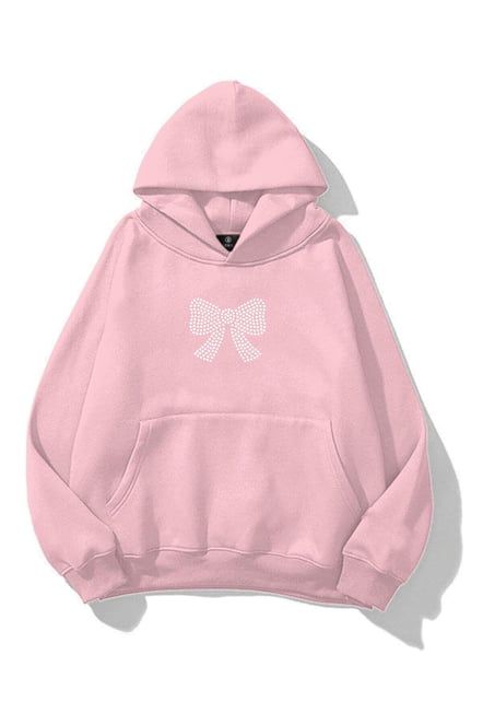 Pearl Bow Oversized Unisex Hoodie