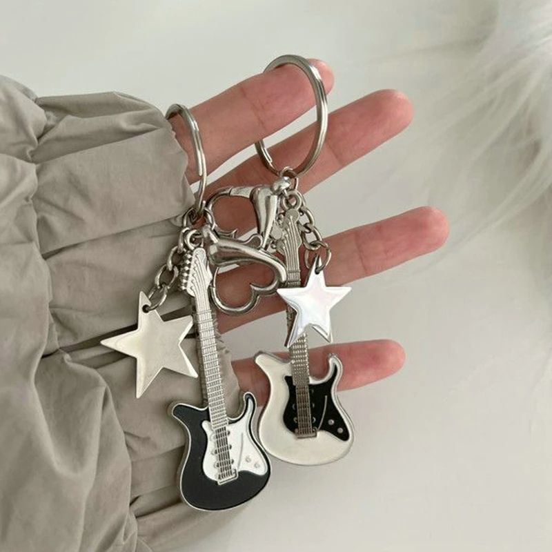 Y2K Guitar Star Key Chains