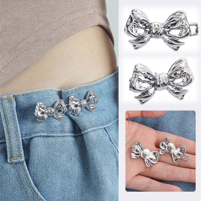 Bowknot Button Adjuster for Pants Waist Tightener
