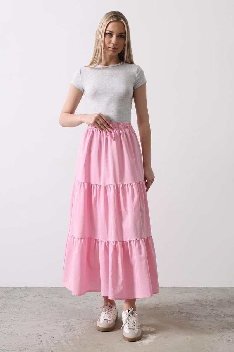 Pink Layered Skirt