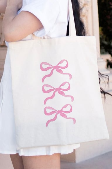 Pink Bows Tote Bag