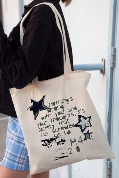 Society Star Graphic Tote Bag