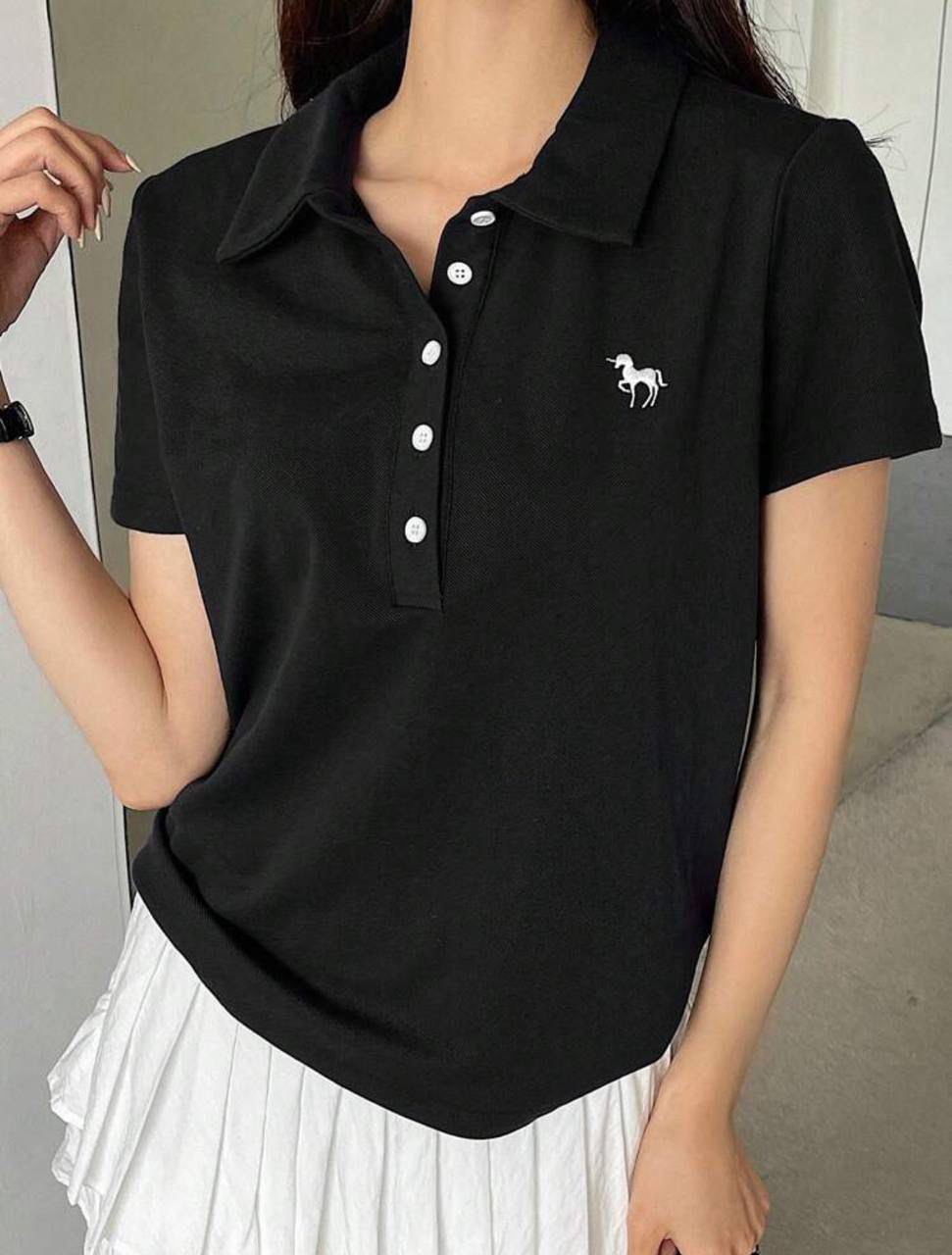 Black Unicorn Polo Tshirt