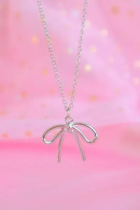 Sketch Bow Tie Necklace