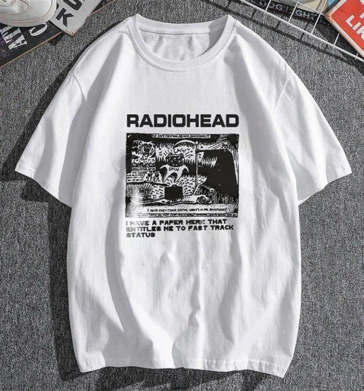 White Radiohead Oversized Unisex Tshirt
