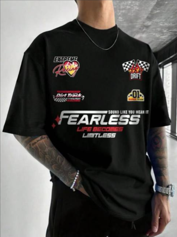 Fearless Racing Oversized Unisex Tshirt