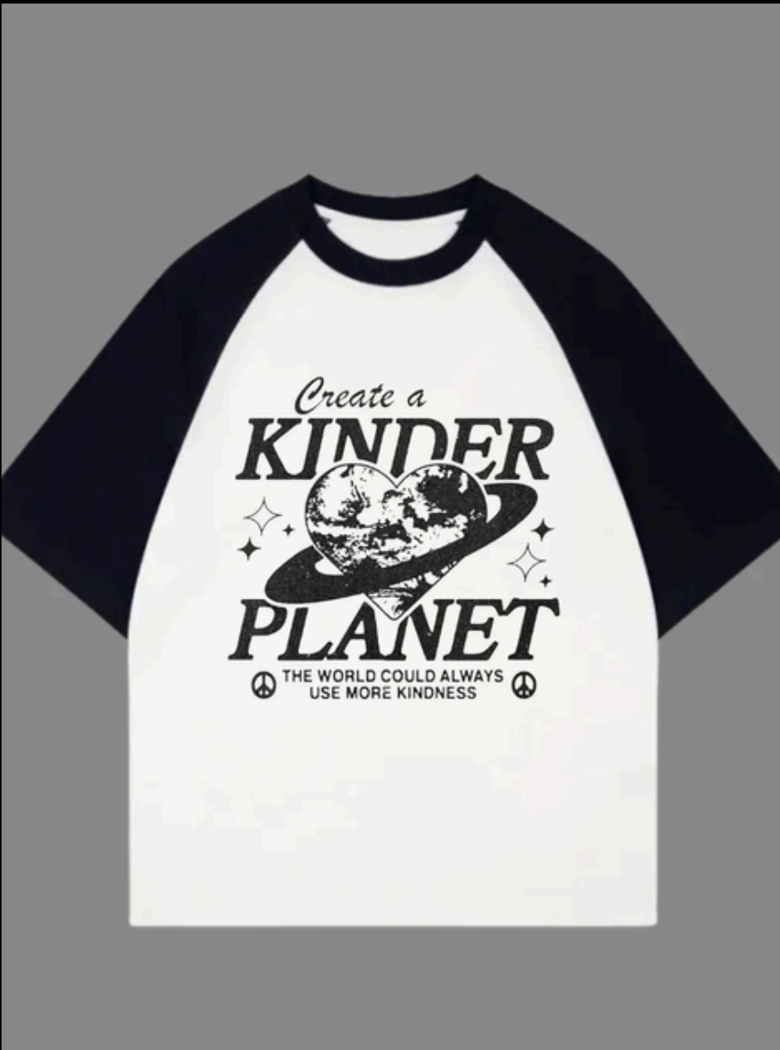 Kinder World Oversized Raglan Unisex Tshirt