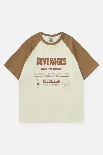 Beverages Raglan Oversized Unisex Tshirt