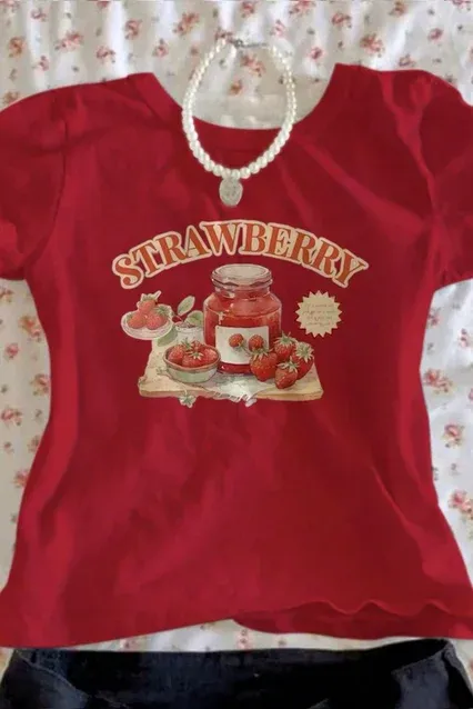 Strawberry Jam Crop Top