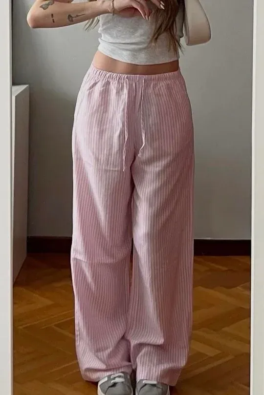 Pink Striped Pants