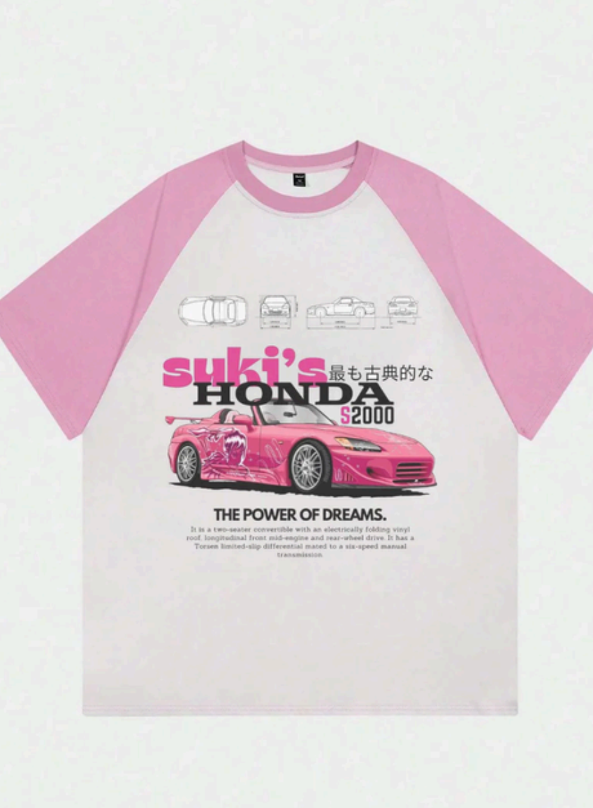 Suki Honda Raglan Oversized Unisex Tshirt