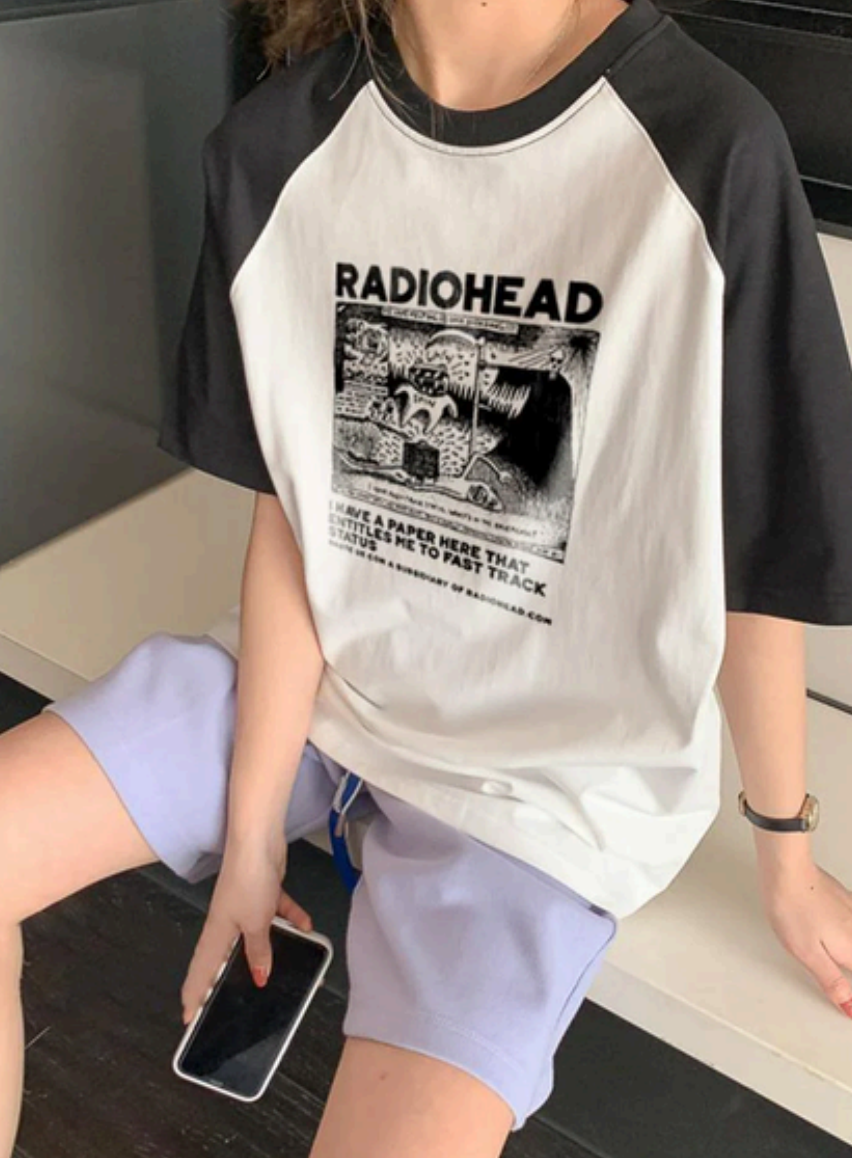 Radiohead Raglan Oversized Unisex Tshirt