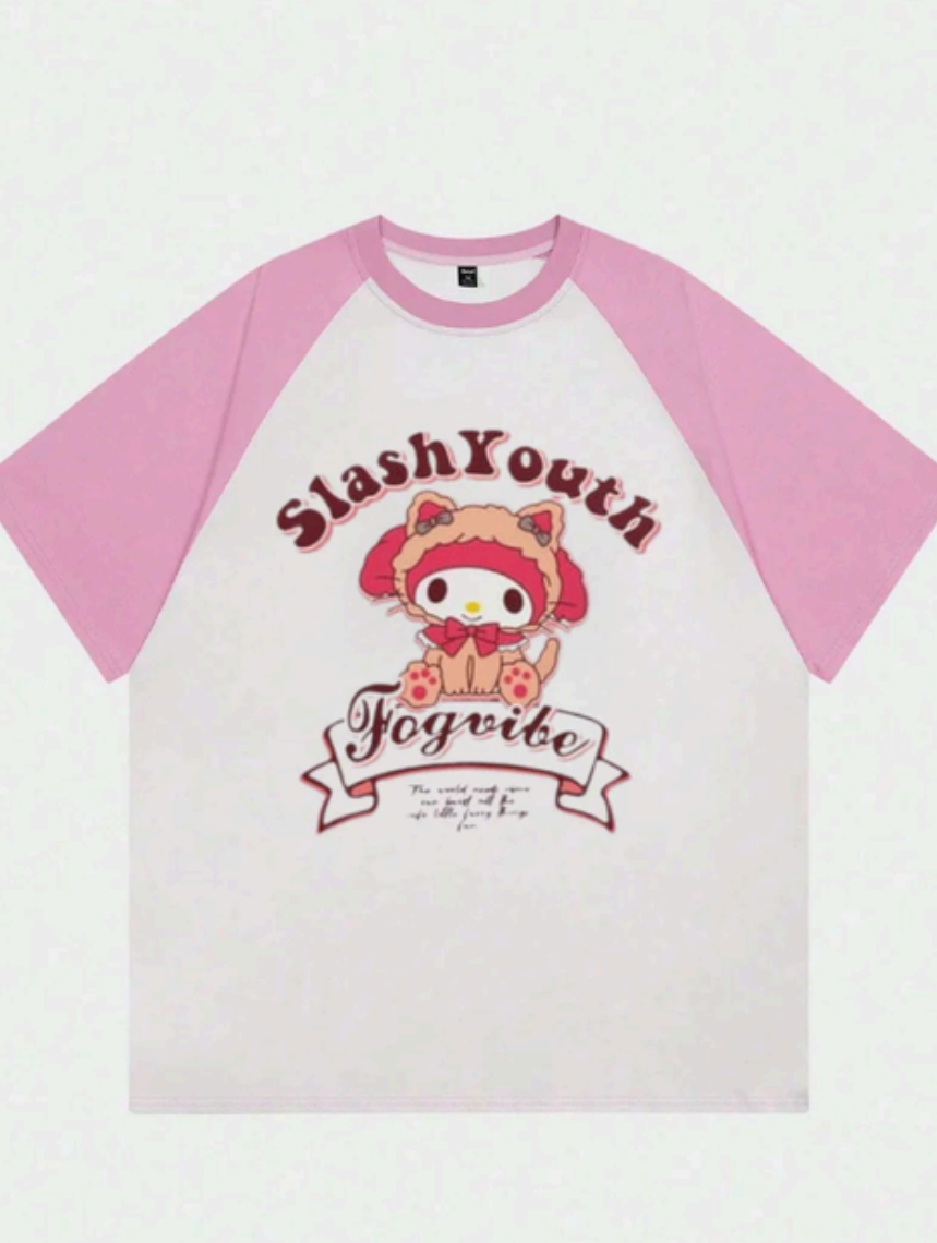 My Melody Raglan Oversized Unisex Tshirt