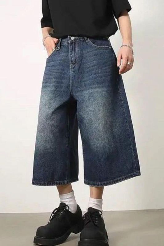 Navy Blue Unisex Jorts
