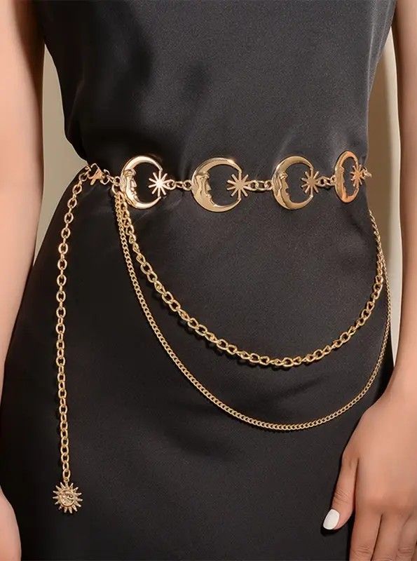 Sun &amp; Moon Bohemian Golden Belt
