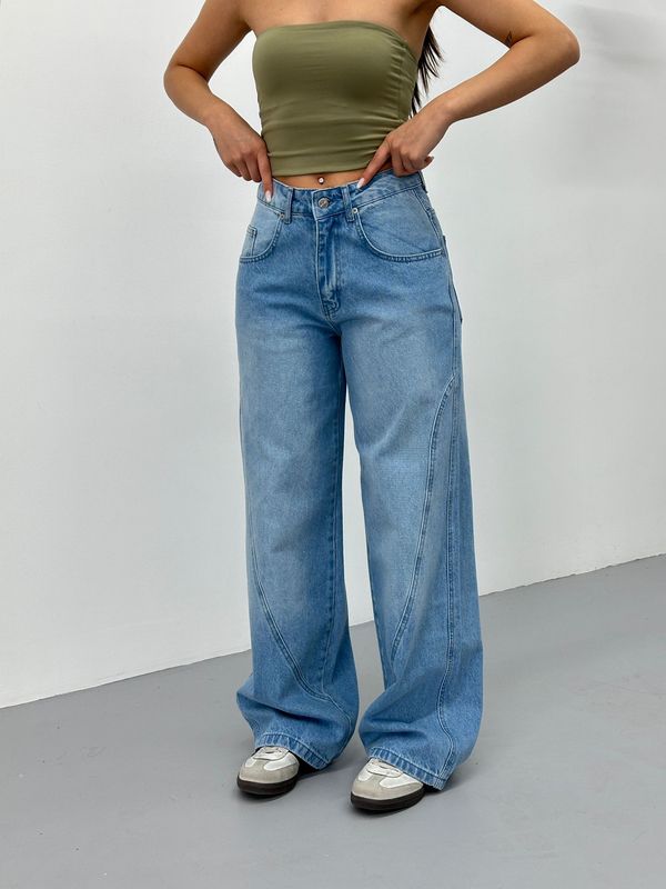 Blue Striped Jeans