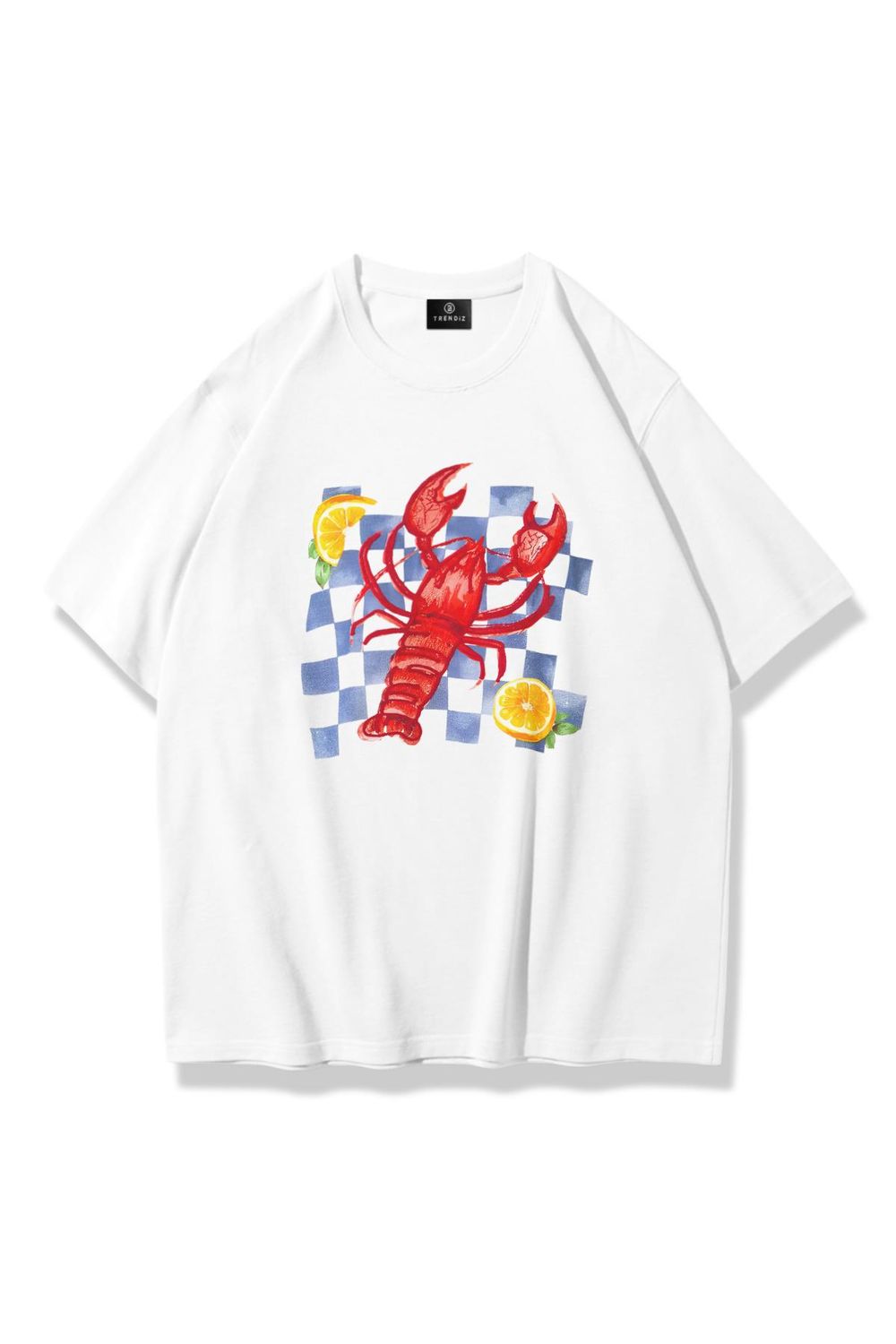 Lobster Plaid Oversized Unisex Tshirt