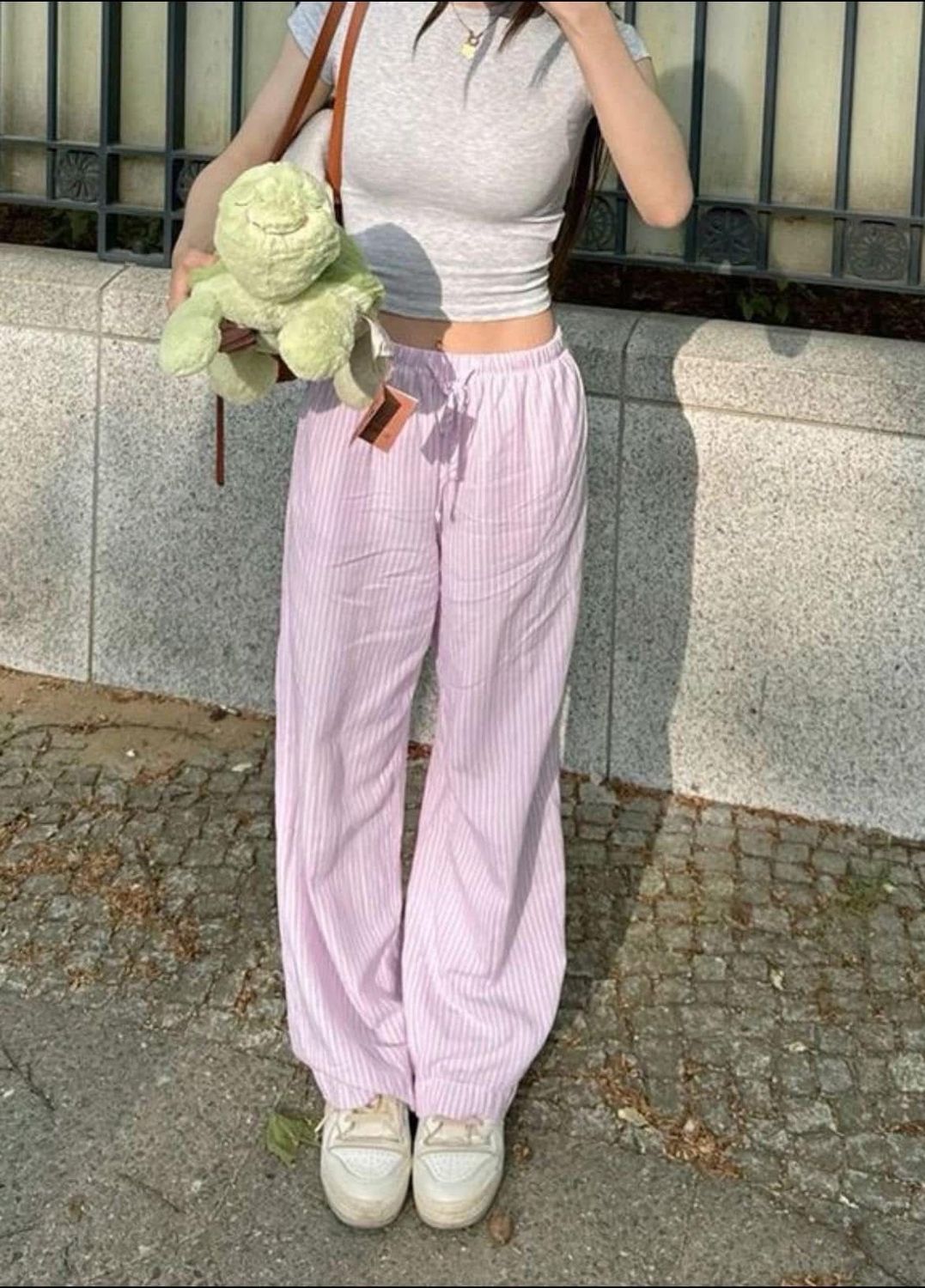 Pink Striped Pants